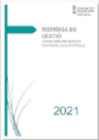 Imatge de portada de la Memòria de Gestió de la Conselleria de Sanitat Universal i Salut Pública 2021