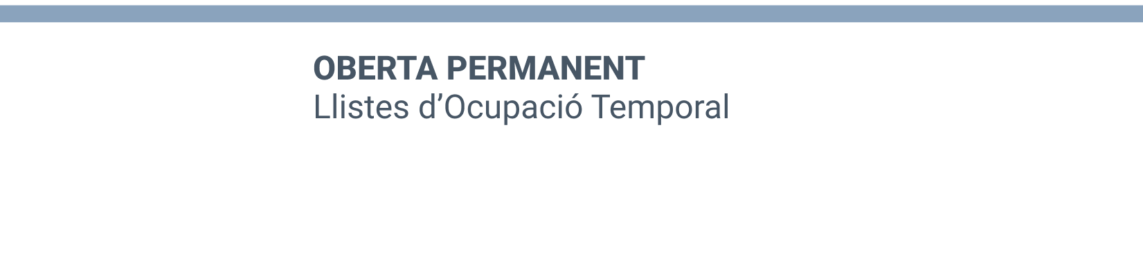 Imatge de capçalera de la secció d'inscripció len les listes d'ocupació temporal oberta permanent de la Conselleria de Sanitat de la Generalitat Valenciana.